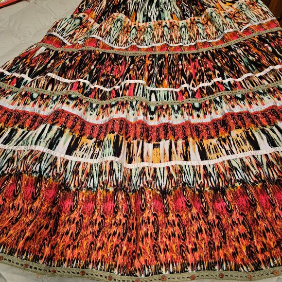 Gorgeous Colorful Notations Woman Maxi Skirt 2X - Picture 2 of 9